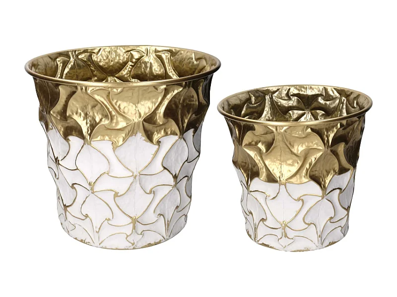 Portavaso metallo 1-2 oro bianco tondo cm ø37h34