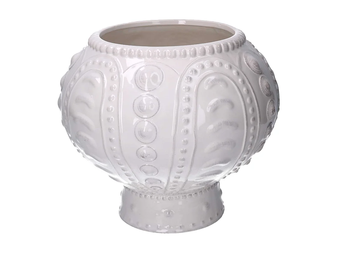 Vaso ceramica bianco cm ø31h27