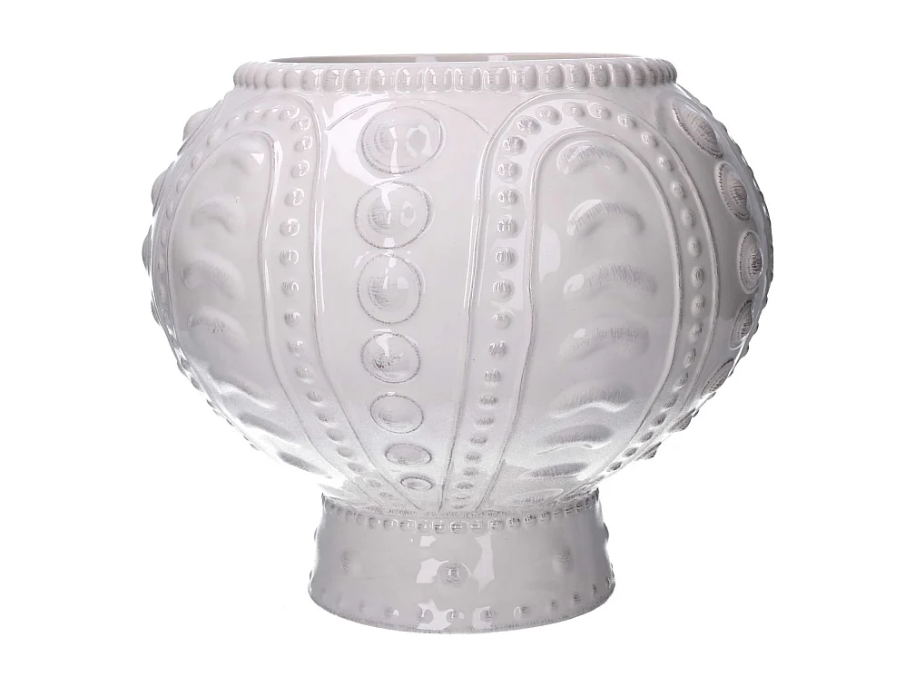 Vaso ceramica bianco cm ø31h27