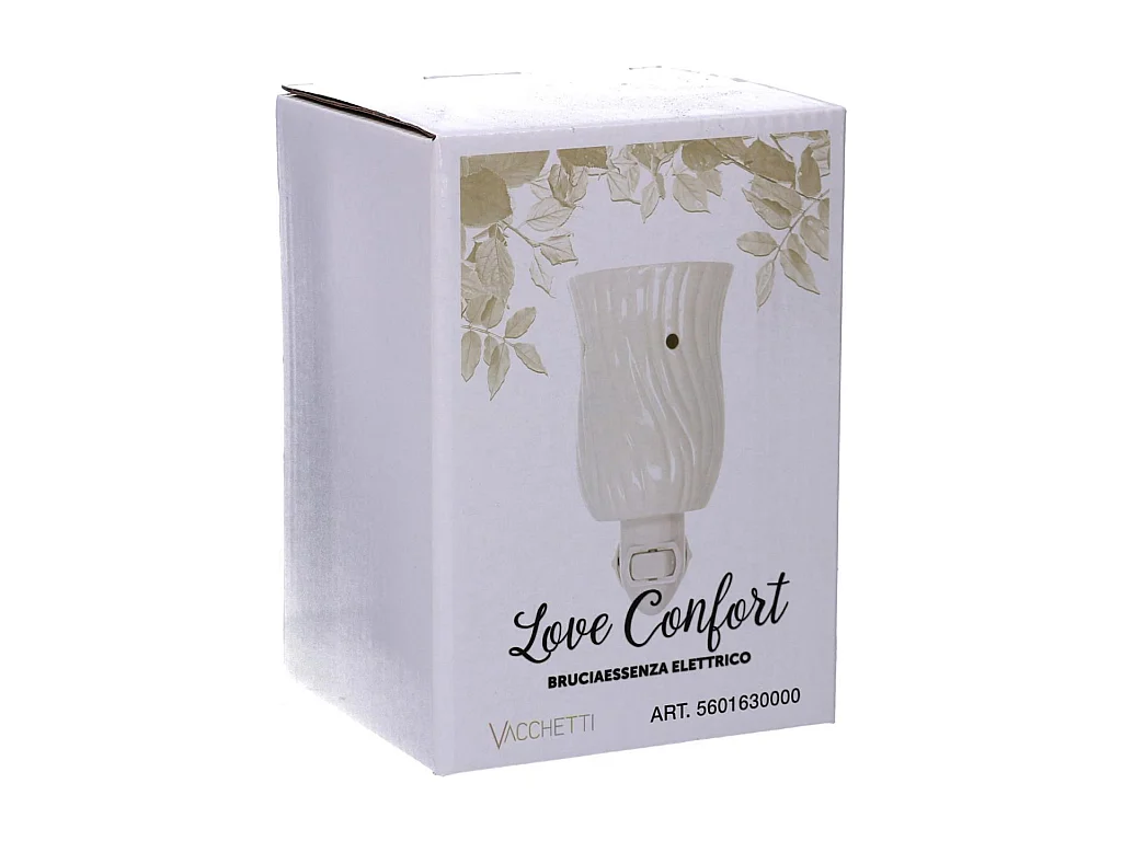 Bruciaessenze plug ceramica bianco cm9,8x7,5h13,8