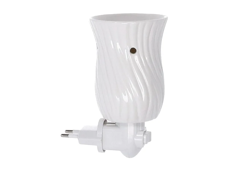 Bruciaessenze plug ceramica bianco cm9,8x7,5h13,8