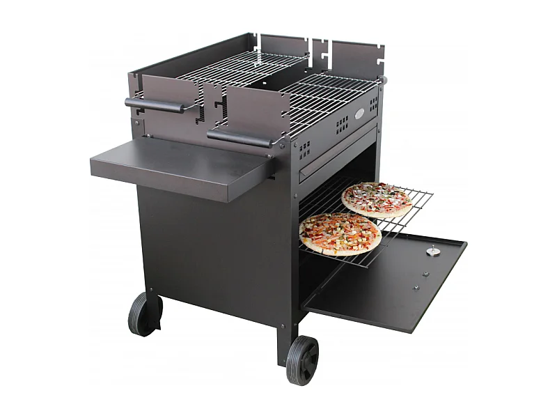 BARBECUE CON FORNO PIZZA ETNA A LEGNA E CARBONE 120*60*92 cm GMR TRADING
