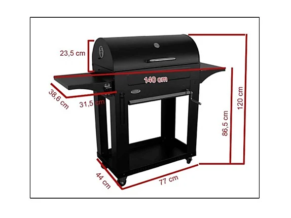 BARBECUE MILANO 140x44x120 cm GMR TRADING