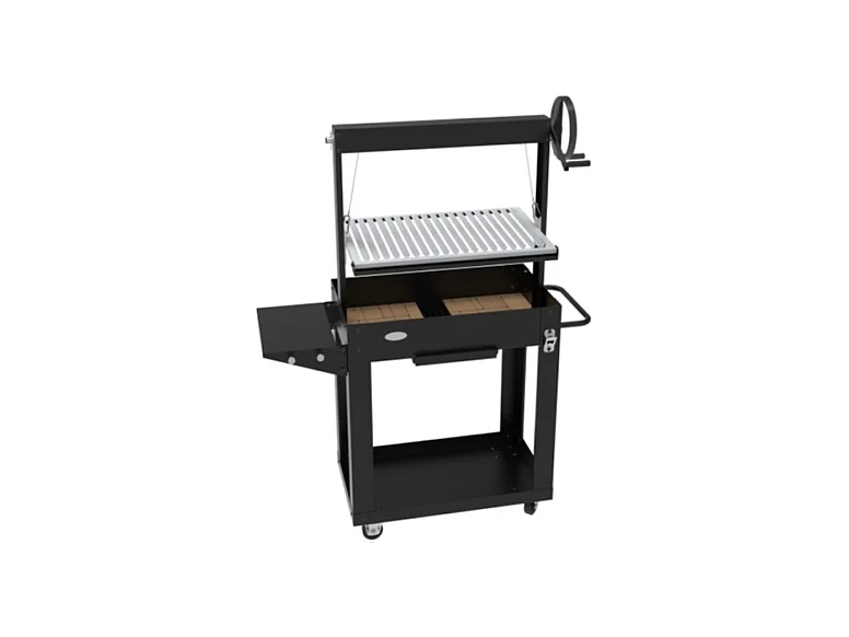 Barbecue au charbon et bois SANTA MARIA - hauteur réglable - briques réfractaires - IMOR