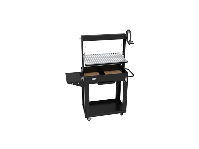 Houtskool- en houtbarbecue SANTA MARIA - in hoogte verstelbaar - vuurvaste stenen - IMOR