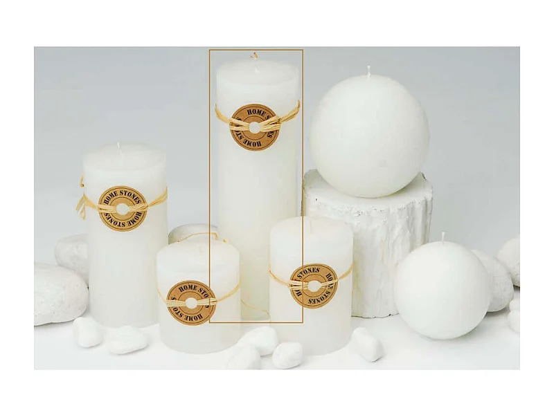 CANDELA CILINDRICA PROFUMATA BIANCA 21 CM