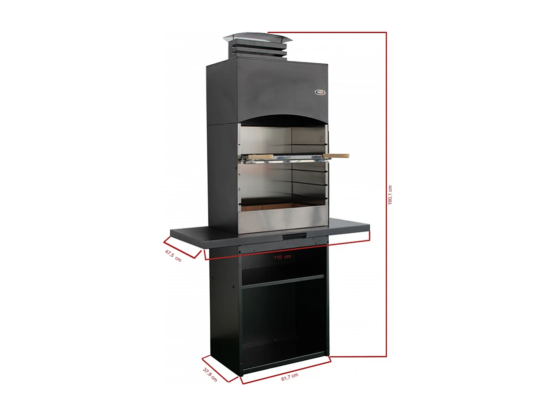 BARBECUE TOLOSA 110x47,5x190,1 cm GMR TRADING