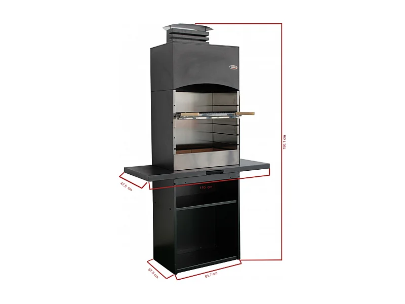 BARBECUE TOLOSA 110x47,5x190,1 cm GMR TRADING