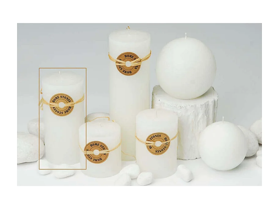 CANDELA CILINDRICA PROFUMATA BIANCA 14 CM