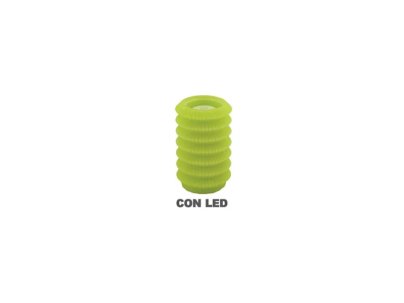 Candela led lanterna verde fontana cmÃ¸13,5h20
