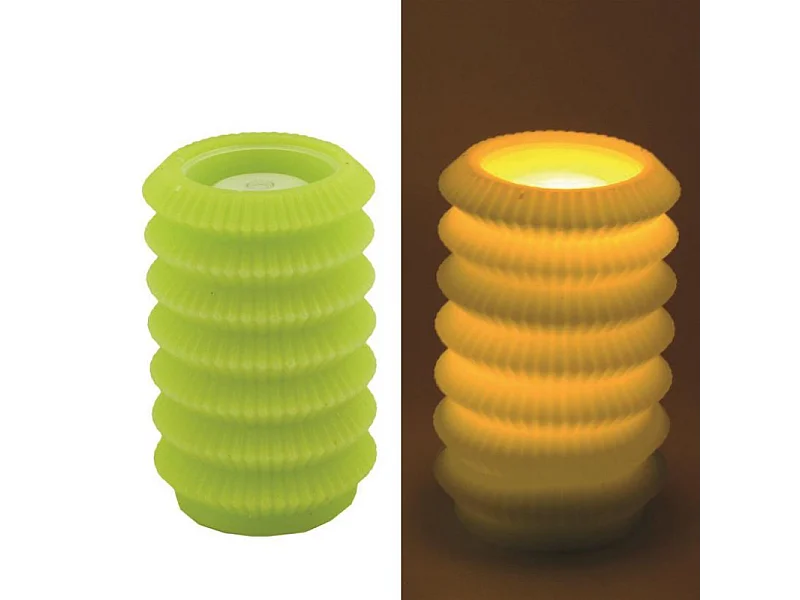 Candela led lanterna verde fontana cmÃ¸13,5h20