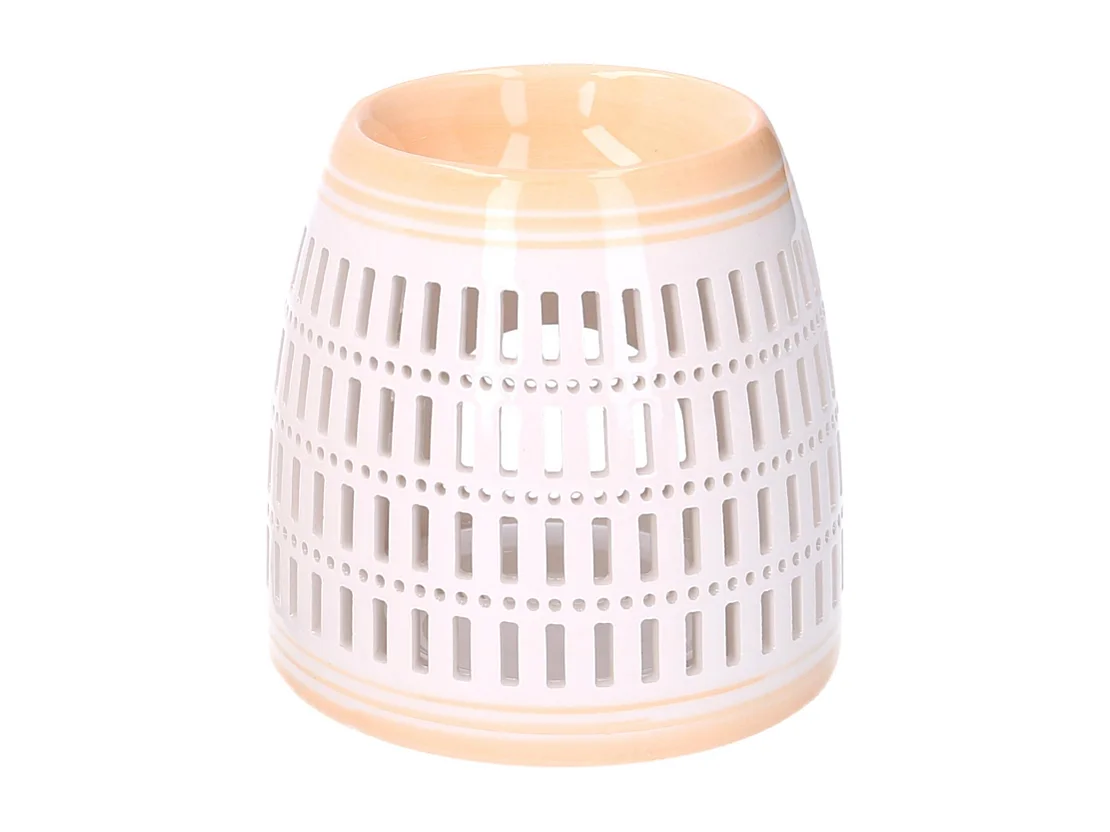 Bruciaessenze ceramica arancione tondo cmÃ¸12,6h12,6