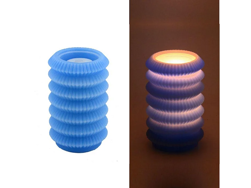 Candela led lanterna blu fontana cmÃ¸13,5h20