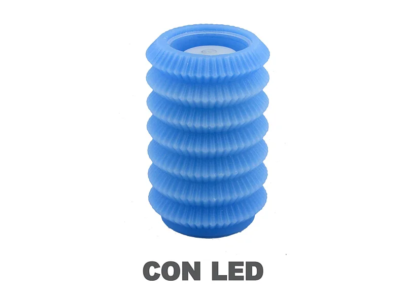 Candela led lanterna blu fontana cmÃ¸13,5h20