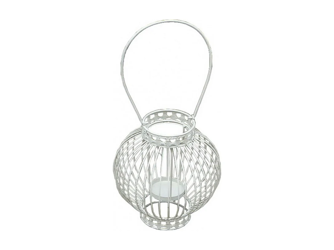 PORTACANDELA CONNIE BIANCO ANTICO