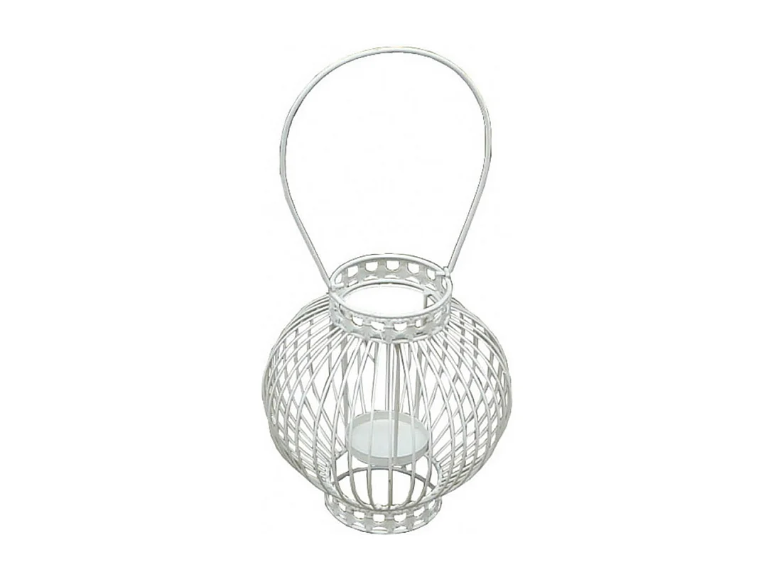 PORTACANDELA CONNIE BIANCO ANTICO