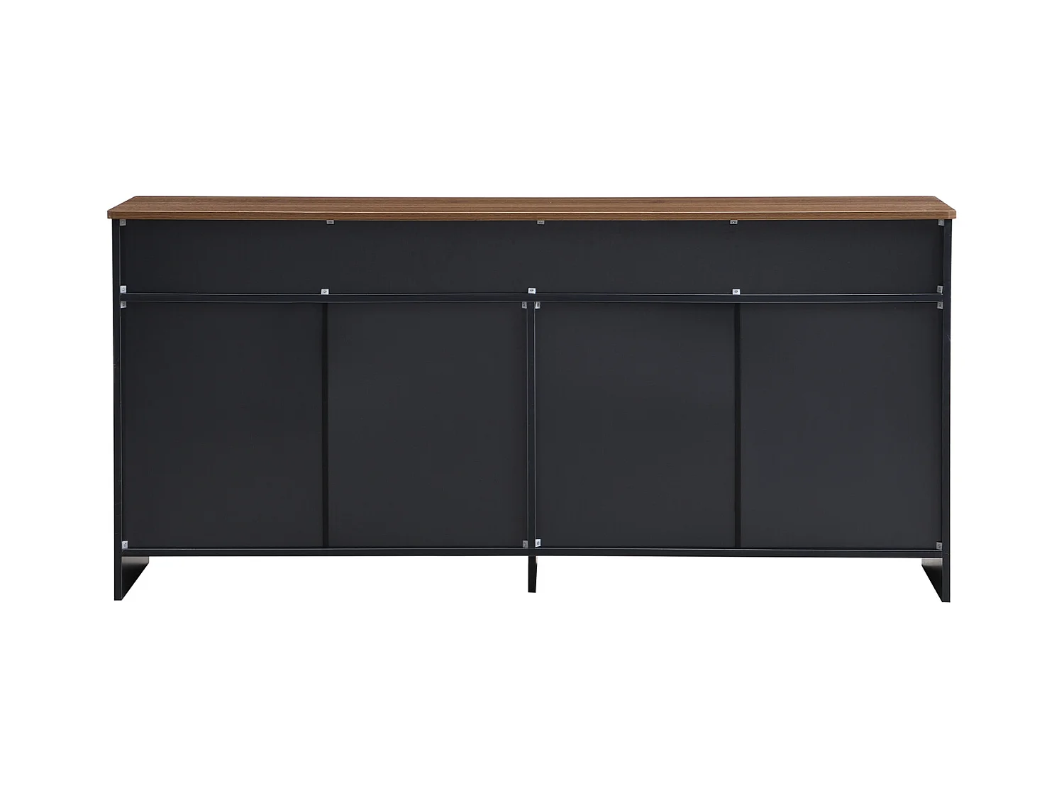 Buffet de 160 cm Avec 3 Tiroirs et 4 Portes, Plateau en Grain de Bois