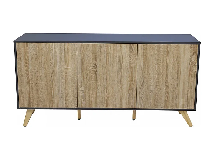 Wohnzimmer-Sideboard mit 3 Türen aus Melamin Elton