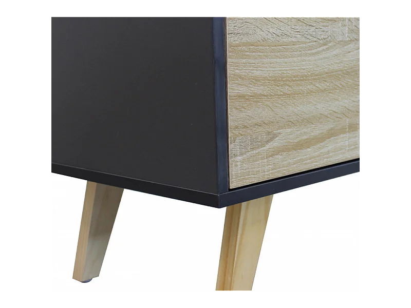 Wohnzimmer-Sideboard mit 3 Türen aus Melamin Elton