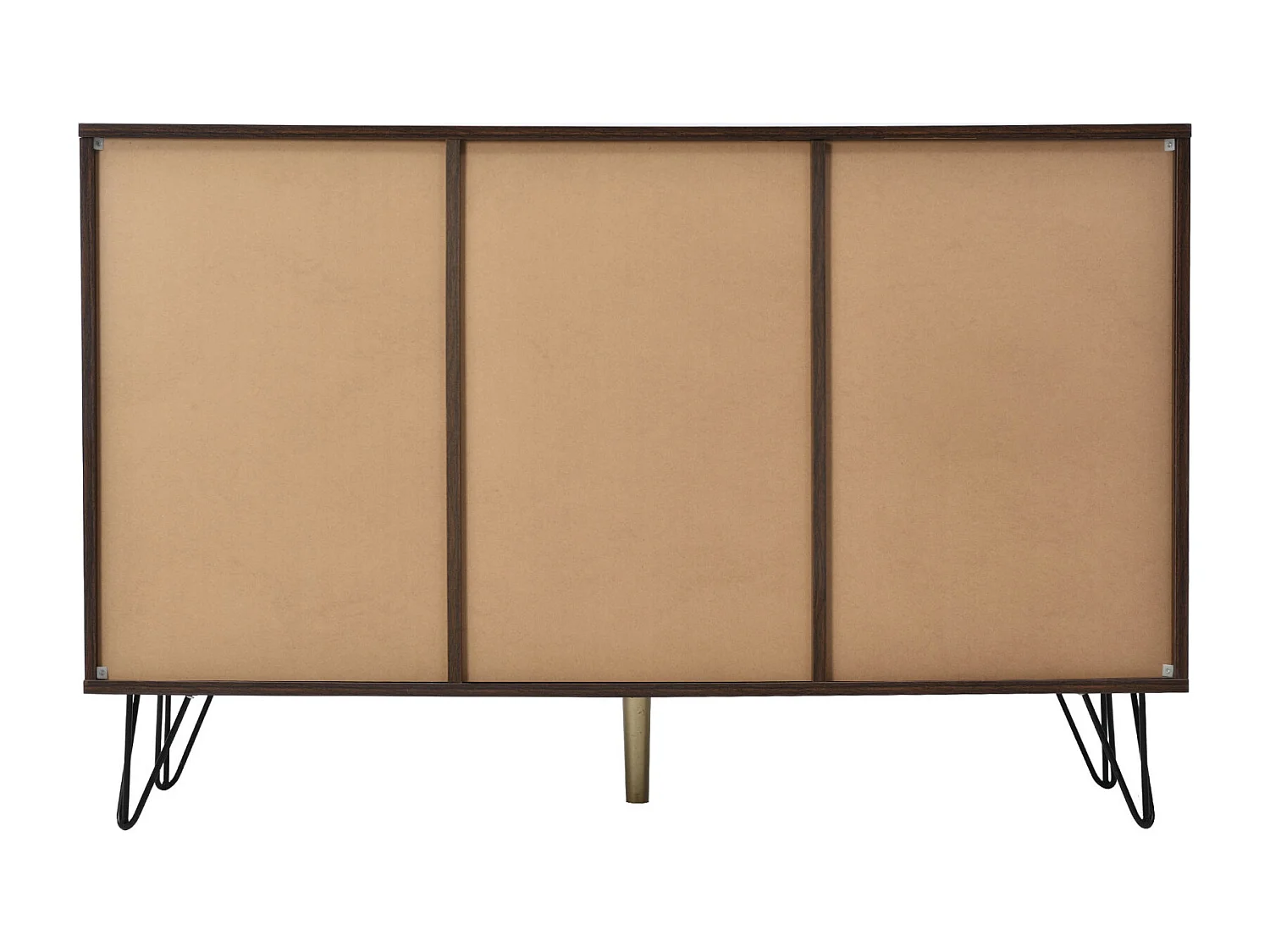 Aparador de cozinha, com 6 compartimentos de arrumação e 3 portas, porta em folheado de madeira maciça