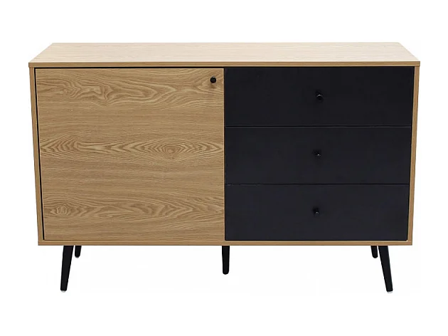 Wohnzimmer-Sideboard mit Tür und 3 Schubladen Evan