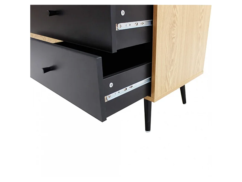 Wohnzimmer-Sideboard mit Tür und 3 Schubladen Evan