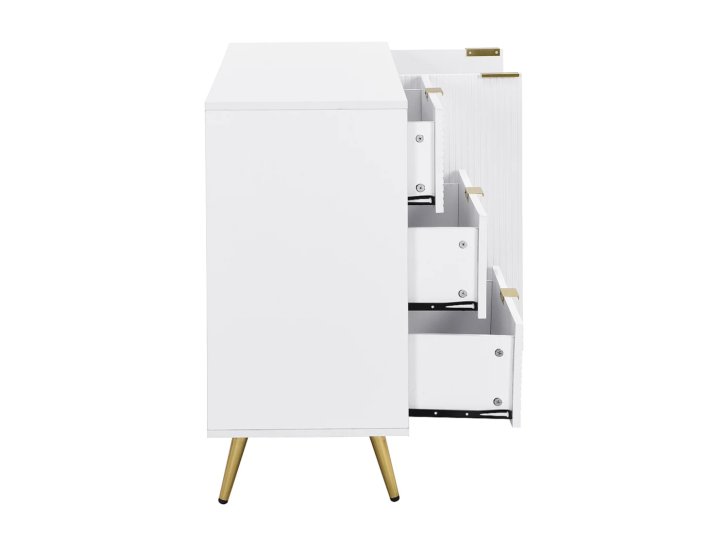 Buffet Meuble Cuisine Rangement Meuble de Rangement avec 3 tiroirs, étagères réglables