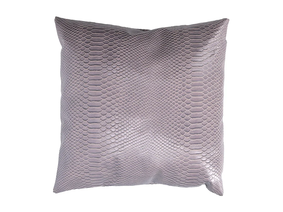 Cuscino ecopelle grigio quadro cm38x38h38