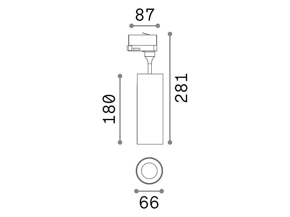 Tracklights Smile 15w Cri90 24? 3000k Bk Ideal-lux