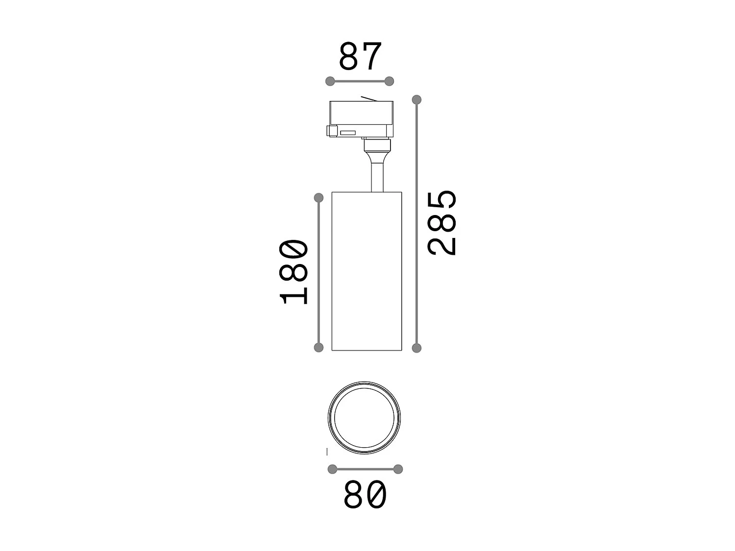 Tracklights Smile 20w Cri80 36? 4000k Bk Ideal-lux