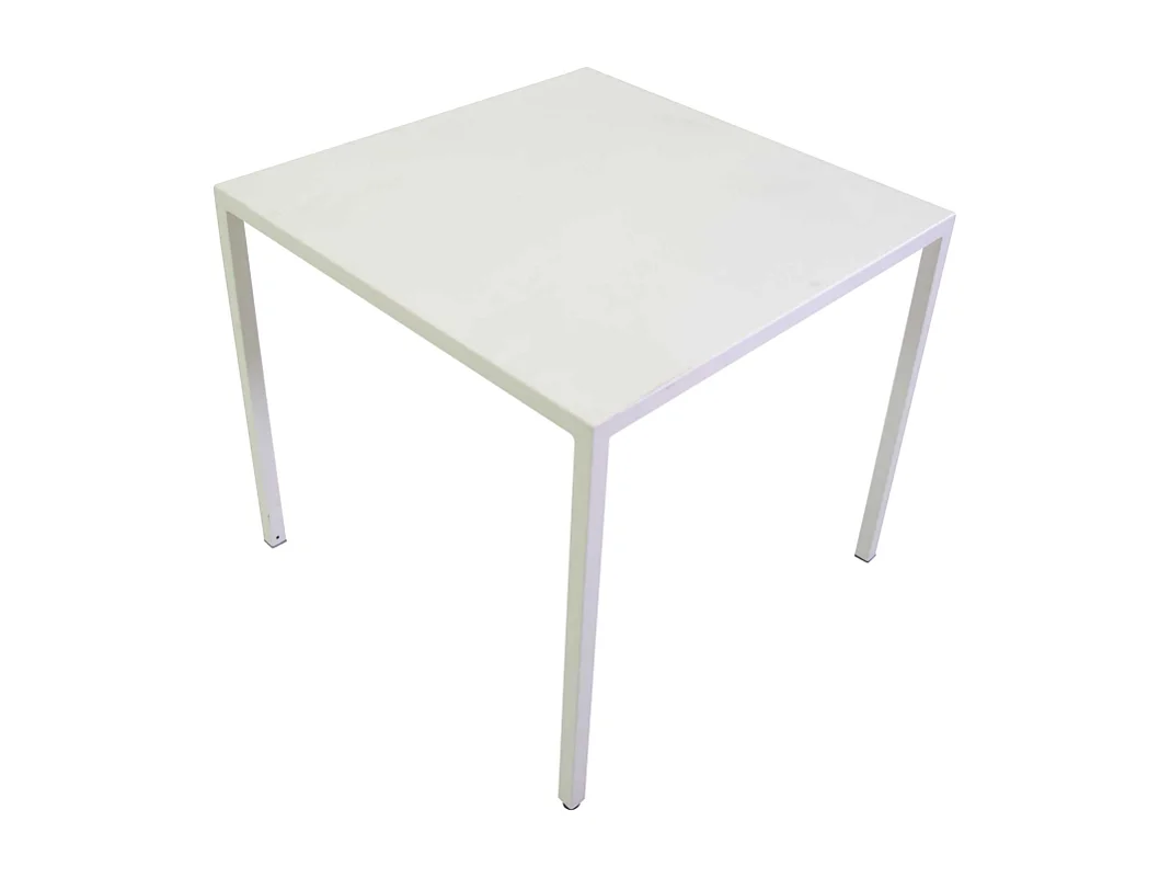 Tavolo metallo autolivellante new Elma bianco quadro cm 80x80h75