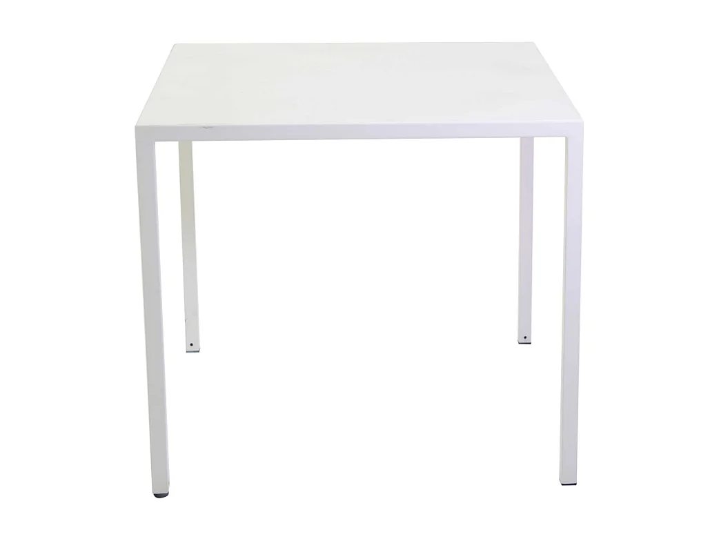 Tavolo metallo autolivellante new Elma bianco quadro cm 80x80h75