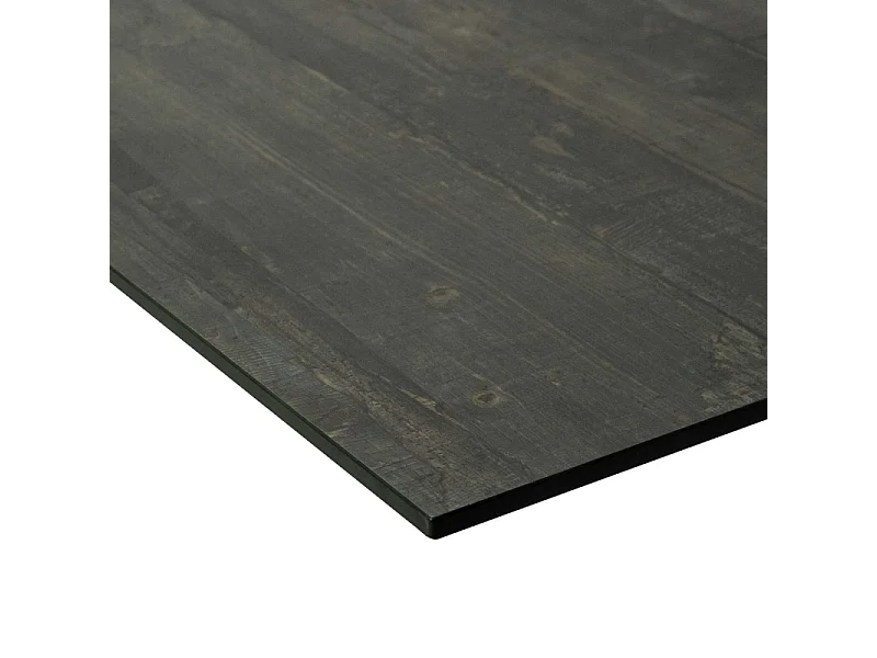 Top tavolo hpl effetto legno nero quadro cm 79x79x1