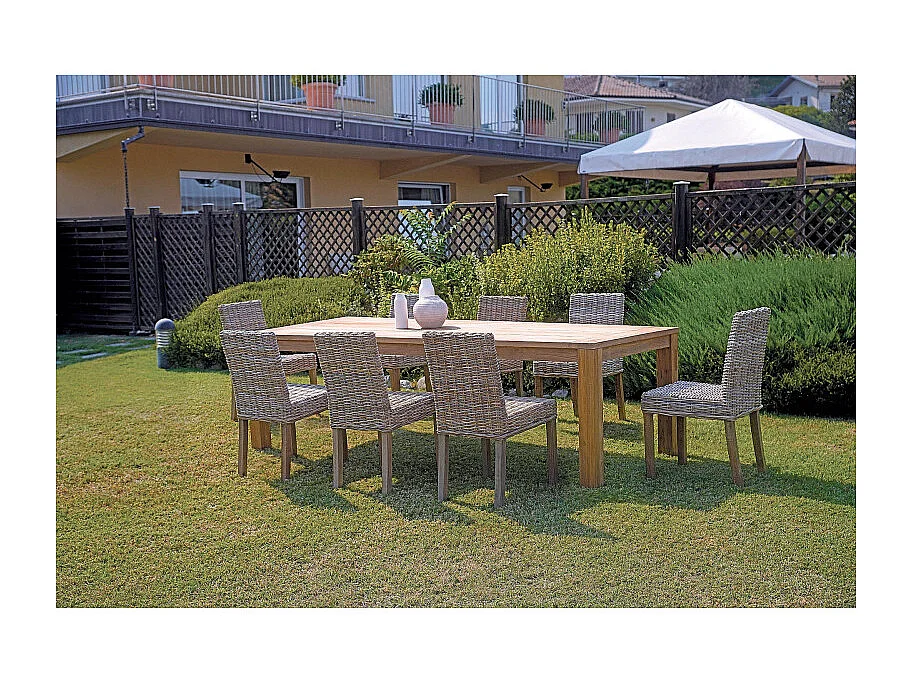 Tavolo Giacarta 250*100 In Teak Riciclato Moia