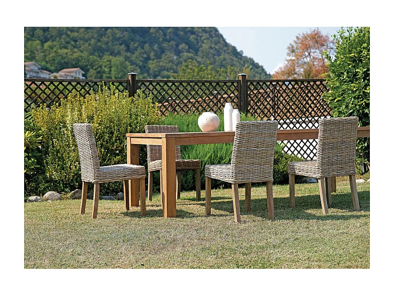 Tavolo Giacarta 250*100 In Teak Riciclato Moia