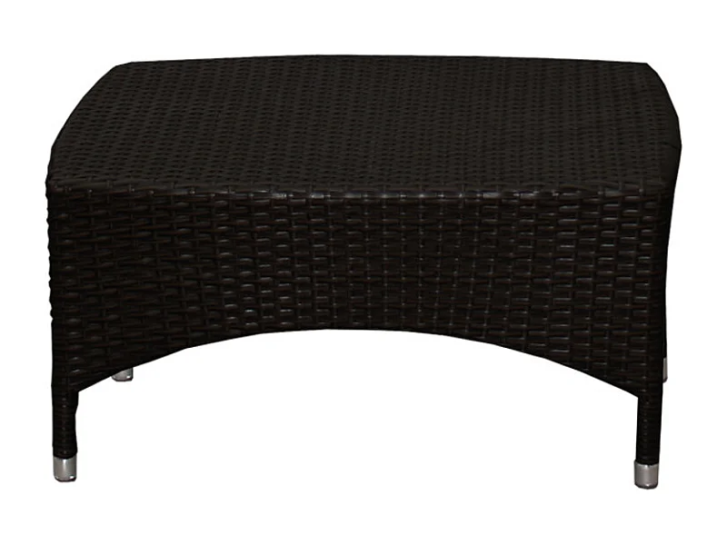 TAVOLINO BASSO VALERIA IN ALLUMINIO E POLYRATTAN SINTETICO