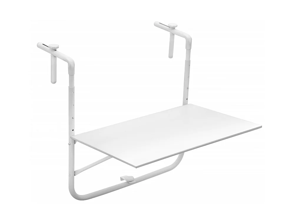 Weißer klappbarer Gartentisch für Balkone 60x52cm Ringhiera