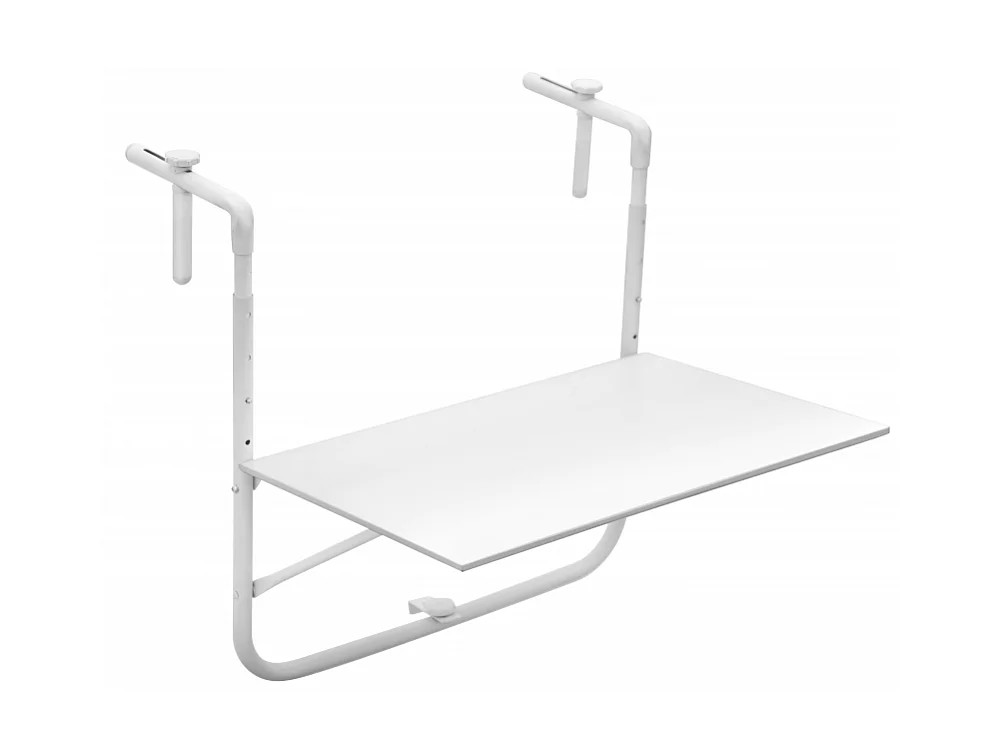 Weißer klappbarer Gartentisch für Balkone 60x52cm Ringhiera