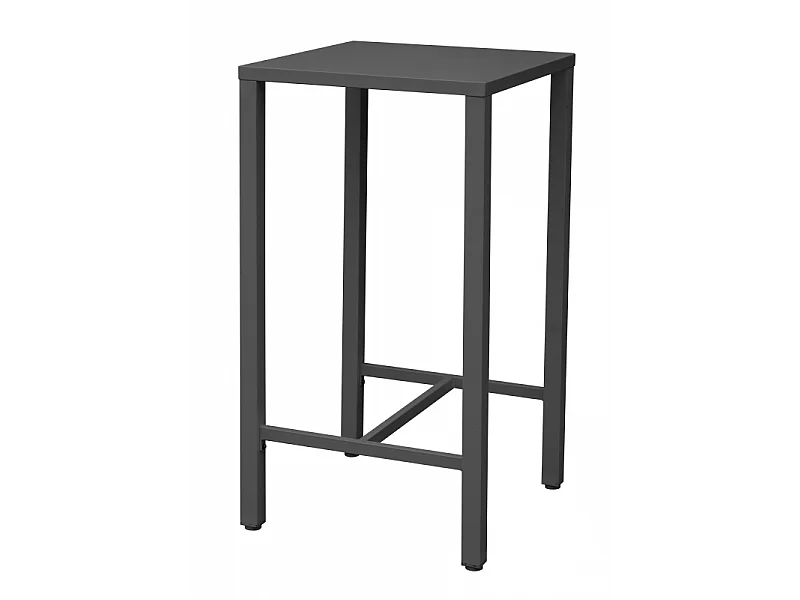 Tavolo Iseo Alto In Acciaio 60X60 Antracite Moia