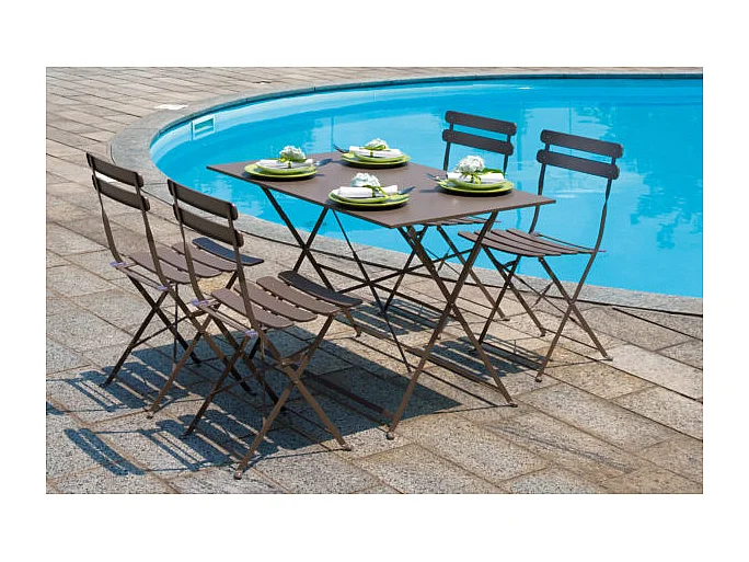 Tavolo Bistrò MOIA 110x70cm pieghevole tortora