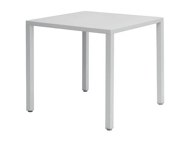 Tavolo Garda In Acciaio 80X80 - Bianco - Autolivellante Moia