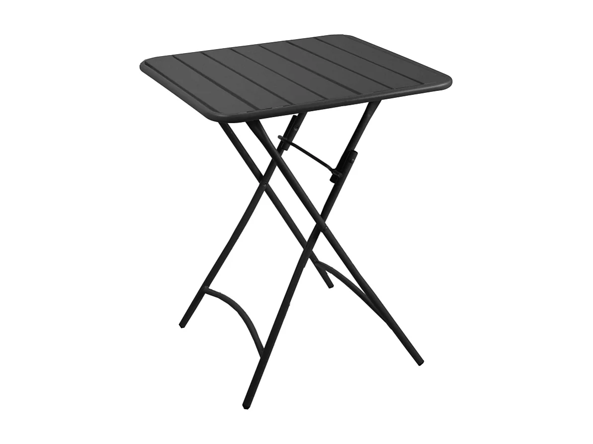 Tavolo metallo rovigo pieghevole antracite cm 80x80h72