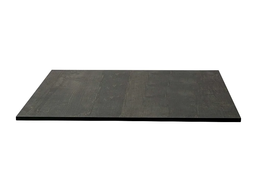 Top tavolo hpl effetto legno nero rettangolare cm 55x69x1