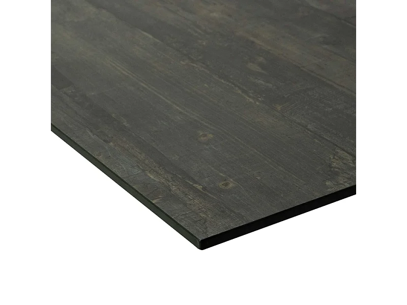 Top tavolo hpl effetto legno nero rettangolare cm 55x69x1