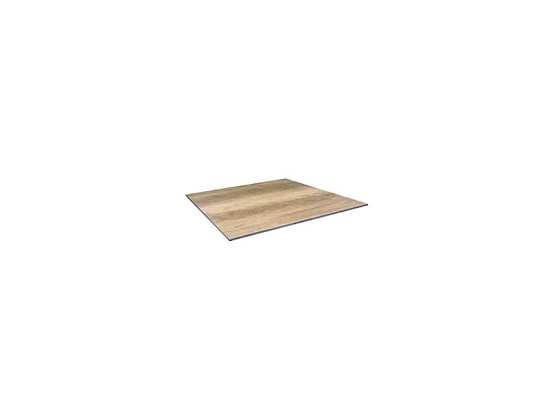 Top tavolo hpl mahe' effetto legno naturale quadro cm 79x79x1
