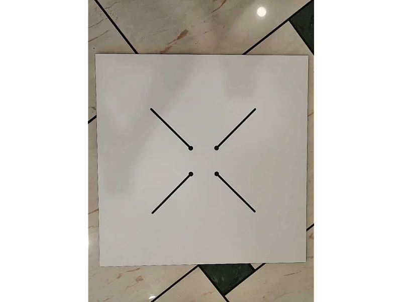 Top tavolo hpl mahe' effetto legno naturale quadro cm 79x79x1