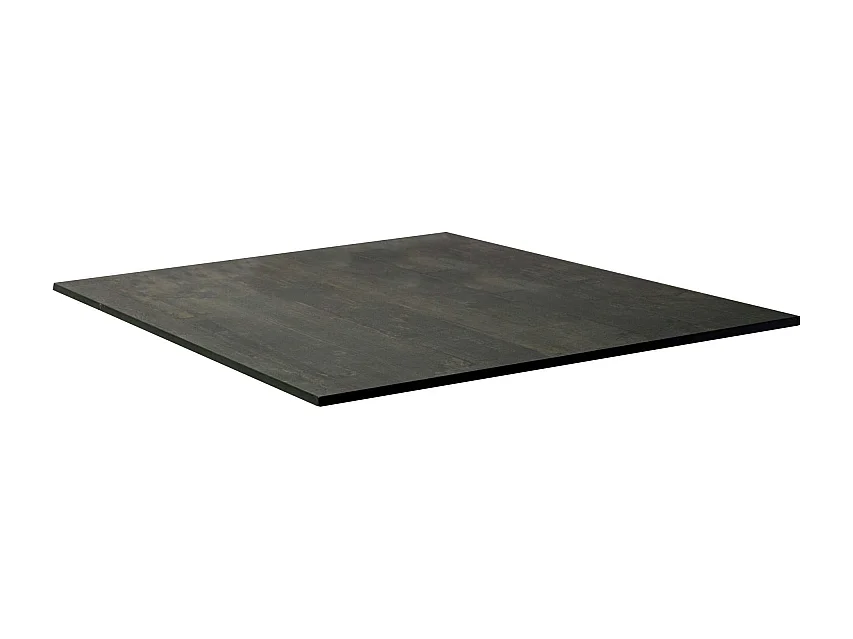 Top tavolo hpl effetto legno nero quadro cm 59x59x1