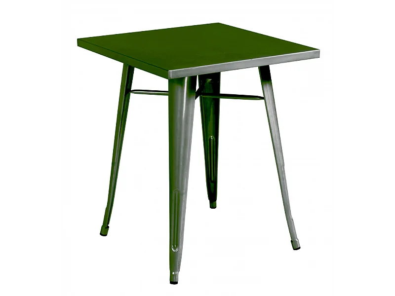 Set Di 2 Tavoli Lamiera 60X60 Verde Militare Moia