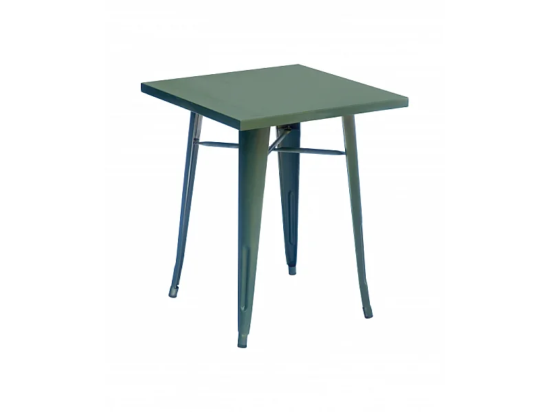 Set Di 2 Tavoli Lamiera 60X60 Verde Militare Moia