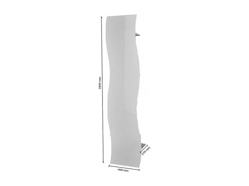 Appendiabito Onda – 40x185,2x26,6cm – Bianco Lucido